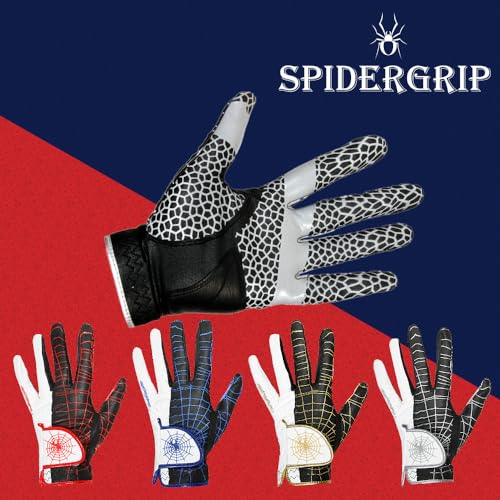 Spider Grip Men's Golf Glove - color: Silver, size: Men Medium (23)