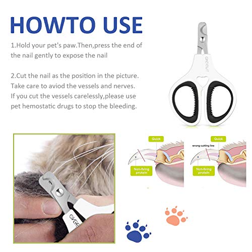 Pet Nail Clippers, Cat & Kitten Claw Nail Clipper Safe Sharp Trimmer - color: Black