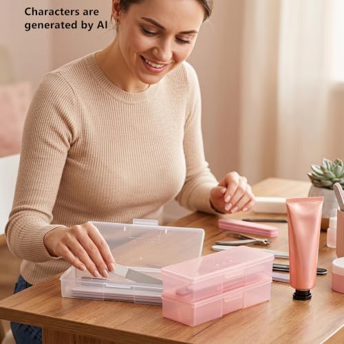 Manicure Box Nail Tools Storage Box 4Pcs Nail Implement Box Organizer Case