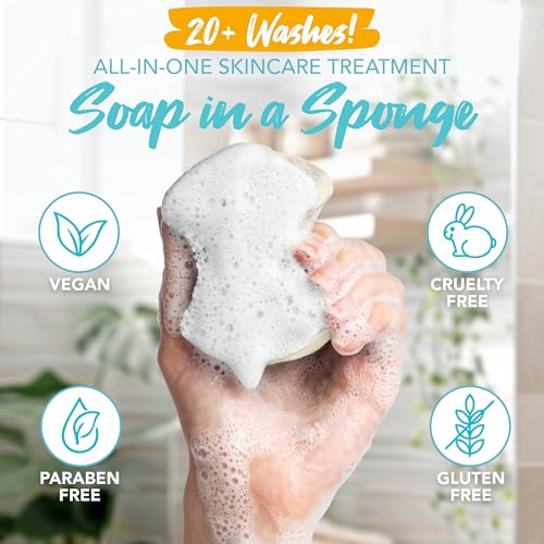 Spongables Pedi Scrub Foot Exfoliating 20+ Wash Sponge, Coconut Colada, 1 Count - color: Coconut Colada, size: 1 Count (Pack of 1)