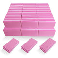 Nail Buffers (60 Pack), Buffer Block Nail File for Acrylic Nails and Natural Nails, 100/180 Grit Small Nail Buffer Block Bulk Buffing Blocks for Nail Buff Professional Manicure File Blocks Set Pink - size: 60 Pcs Buffer Blocks Pink