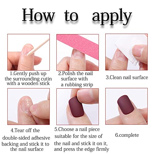 Polka Dot Press on Nails Short Almond Brown Fake Nails 24Pcs - color: Color-3