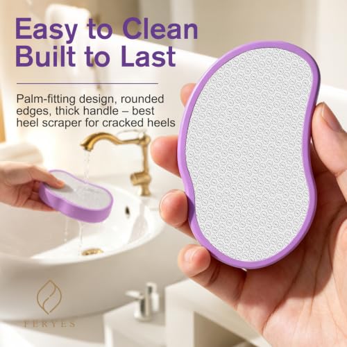 FERYES 2026 Upgrade 2.0 Nano Glass Foot File Callus Remover Wet & Dry Use - color: Purple