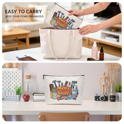 Men's Stuff Makeup Bag, Funny Grooming Cosmetic Bags Travel Organizer Bag - color: Multicolor 0059