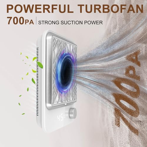 Cordless Nail Dust Collector Rechargeable, Professional Dust Collector Nail Tech Extractor Fan Vacuum Cleaner for Acrylic Nails Dip Powder Removal Home Salon Manicures