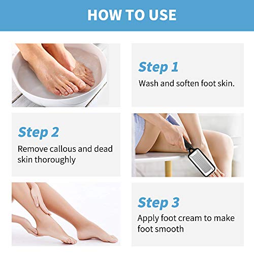 Fu Store 2 Pack Foot Files Callus Remover Foot Rasp Dual Sided Foot File - color: Black