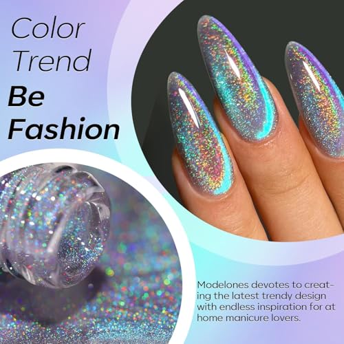 modelones Blue Purple Cat Eye Gel Nail Polish Soak Off UV/LED 15ML - color: A0-9D Cat Eye