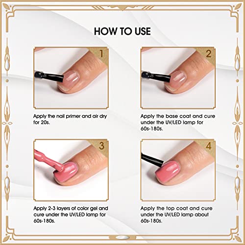 ROSALIND 4PCS(10ML) Nail Primer Base Coat Glossy Matte Top Coat Gel Polish - color: Clear