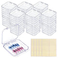 64 Pcs Acrylic Press On Nail Storage Box with Adhesive Double Sided Tape - size: 64 Pcs