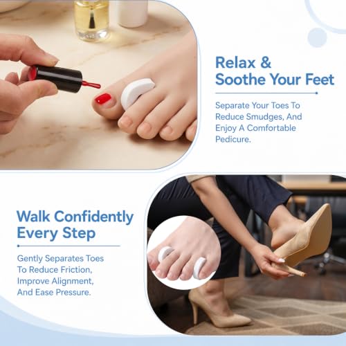 30Pcs Foam Toe Separators, Soft Bunion Corrector for Women Men