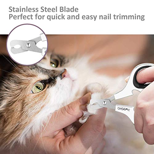 Pet Nail Clippers, Cat & Kitten Claw Nail Clipper Safe Sharp Trimmer - color: Black