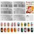 6 Sheets Nail Stamping Plate Seasonal Elements Nail Art Stamp - color: Seasonal Elements