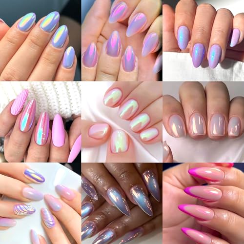 18 Colors Mermaid Pearl Chrome Powder for Nails Holographic Iridescent - color: F-099 Set