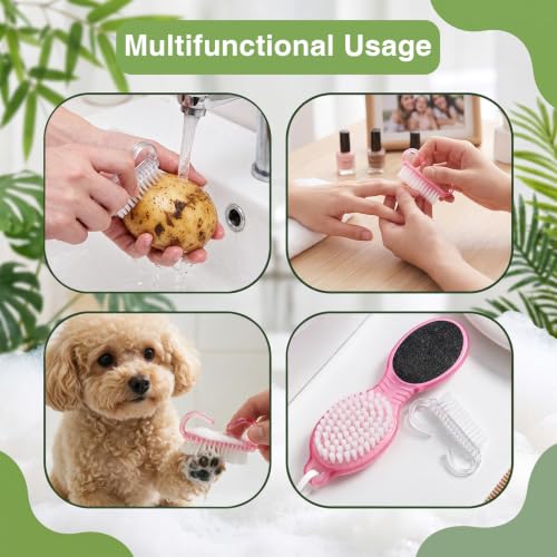 4 Pcs 4 in 1 Foot Brush, Pumice Stone Foot Scrubber for Shower