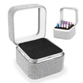 Cellentool 25 Holes Nail Drill Bits Holder Rhinestone Case Box - color: Silver, size: 25 Holes