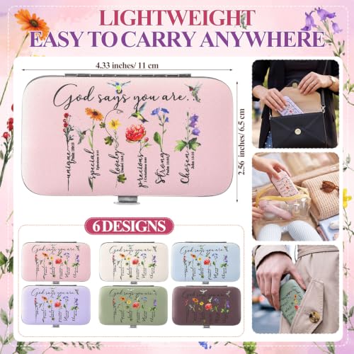 24 Set Christian Manicure Set, Bible Verse Gift Bulk for Women, Floral - color: Pastel Floral