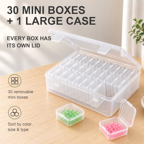 CGCG 2-Pack Small beads Organizer Box 8.8x6.7x2.4 Storage Case
