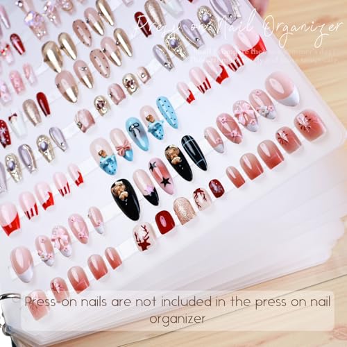 Large Press on Nails Organizer Book Insert Pages 6 Sheets - color: A4-6 Pages