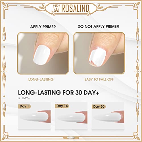 ROSALIND 4PCS(10ML) Nail Primer Base Coat Glossy Matte Top Coat Gel Polish - color: Clear