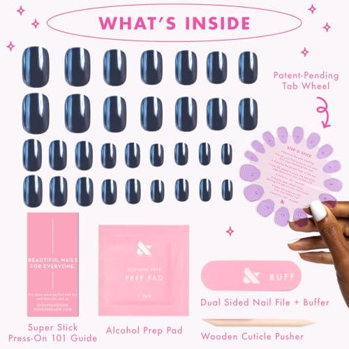 Olive & June Effects Super Stick Press-On Nails, Suited Chrome - color: Suited Chrome (Pack of 1)