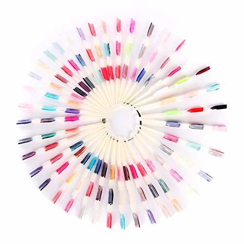 150 Tips 3 Knots Nail Art Display Board Nails With Ring Salon Tool Makeup Chart Color Sample Practice Fan Nail Polish Display