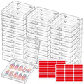Landhoow 15 Pcs Press on Nail Box, Acrylic Display Case,Clear - color: Clear