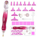 26 Piece 5D Ergonomic Diamond Art Painting Pens Kit,Rose red - color: Rose red