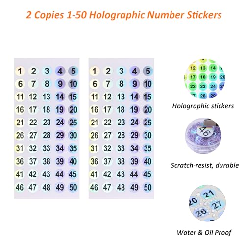 UPZIGS Nail Swatch Sticks with Number Stickers, Transparent-50pcs - color: Transparent-50pcs