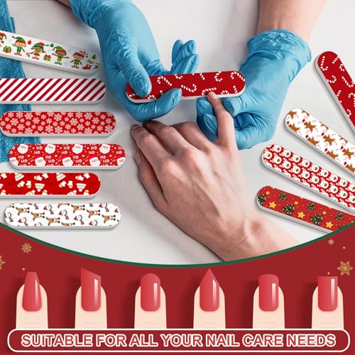 30 Pack Christmas Mini Nail Files Gifts Bulk Christmas Emery Boards - style: Classic