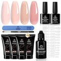 Beetles Nail Extension Gel Kit, 4 Colors Poly Nail Gel - color: She's Soft Glam