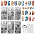 6 Sheets Nail Stamping Plate Oriental Style Nail Art Stamp - color: Oriental Style