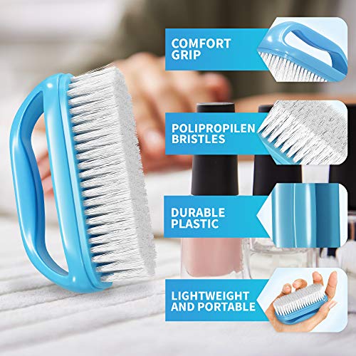 Konex Perfect-Grip Large Hand and Nail Brush 4" X 2-1/4" X 1-1/2" (Blue)