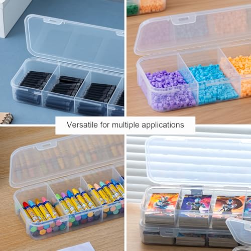Vidifor 2-Pack Clear Small Organizer Box for Crafts, Snack, Beads Earrings, Screws, Nail, Pins (2, Small) - size: Small