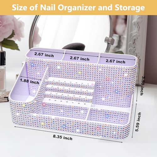 CGBE Nail Drill Holder, 28 Holes Nail Drill Bit Holder - Bling dz-White - color: Bling dz-White