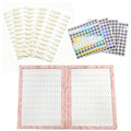 320 Nail Swatch Book with 480 False Tips & 1-400 Number Stickers, Pink