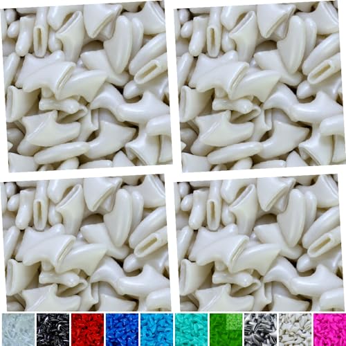 80 pcs Cat Nail Caps | Cat Claw Covers | with Adhesives and Applicators (Pearl White, Medium) - color: Pearl White, size: Medium