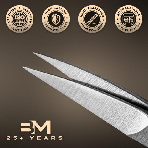 High Carbon Stainless Steel Professional Nail Scissors for Manicure | Razor Sharp Curved Blade Beauty Scissors for Women (Silver) - color: Silver