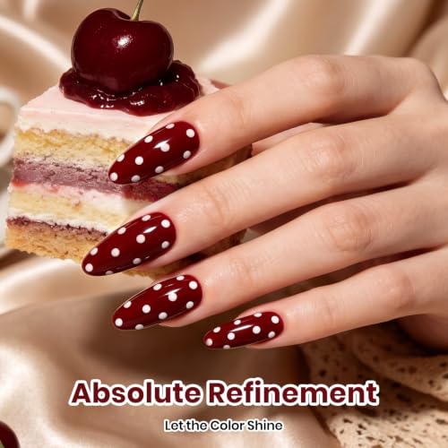 Beetles Burgundy Gel Polish - Fall Nails, Ruby Cherry Dark Red Gel Polish - color: C - Burgundy Red | Ruby Cherry