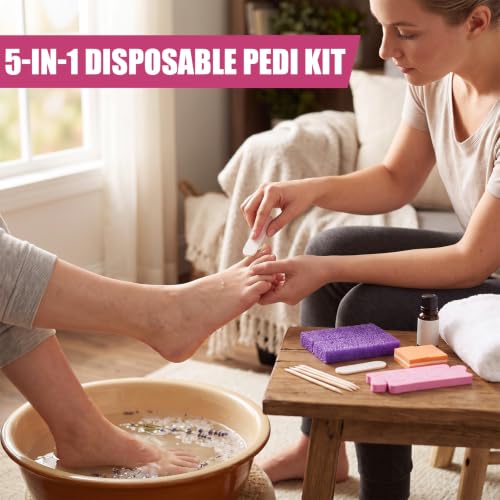 150 Sets 5 in 1 Disposable Pedicure Kit Pedicure Tools Set