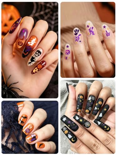 24 Grids Halloween Nail Glitter Kalolary Nail Art Sequins - color: Halloween A
