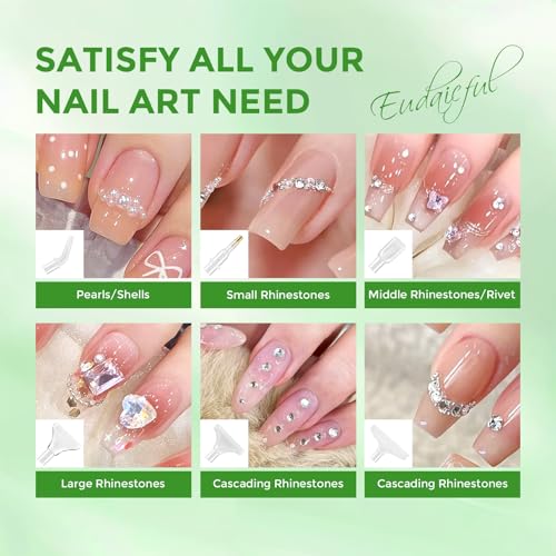 5.0 Pro Rhinestone Picker Tool Kit 16pcs, Bedazzling Pen | Diamond Art Tool - color: Green/White