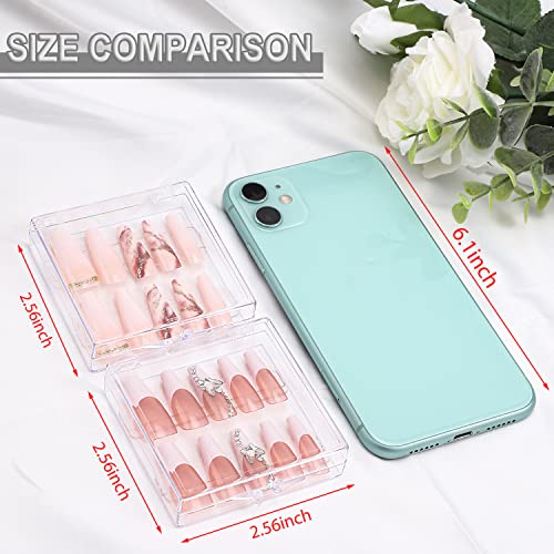 Noverlife 10PCS Press On Nail Storage Box, 2.6x2.6 inch / 6.5x6.5cm - color: 10PCS Nail Storage Boxs