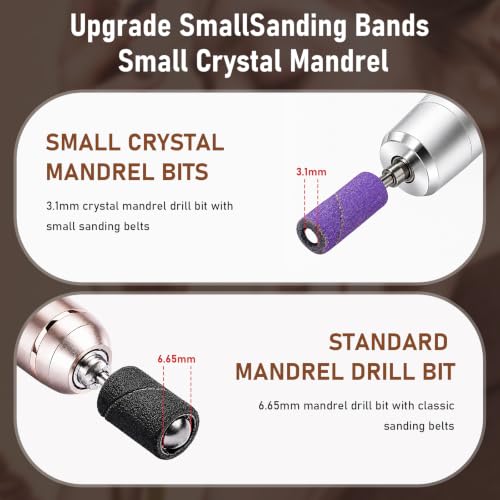 Nail Drill Sanding Bands, 100PCS with 3/32 Mandrel(Small) - size: Small