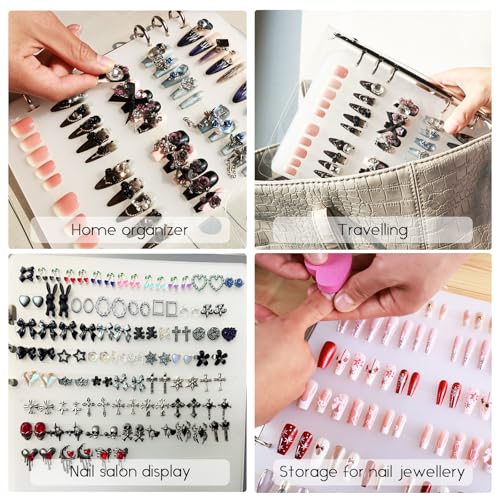 Large Press on Nails Organizer Display Book Fake Nail Storage - color: A4-Large