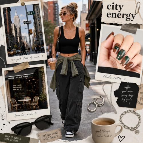 Morovan Workwear Nail Polish Set: Green Dark Olive Brown Nude Women Gift - color: Workwear Neutrals