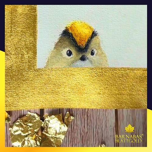 Barnabas 24K Real Gold Leaf Sheets for Crafts - 10-Loose Sheet 3.1inch - color: 24K
