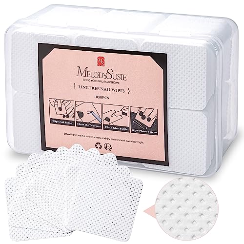 MelodySusie 1050PCS Lint Free White Nail Wipes - size: 1050pcs
