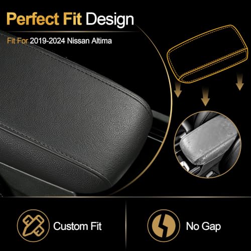 AOMSAZTO Center Console Cover for 2019-2026 Nissan Altima, Black - color: Black, size: 2019-2024