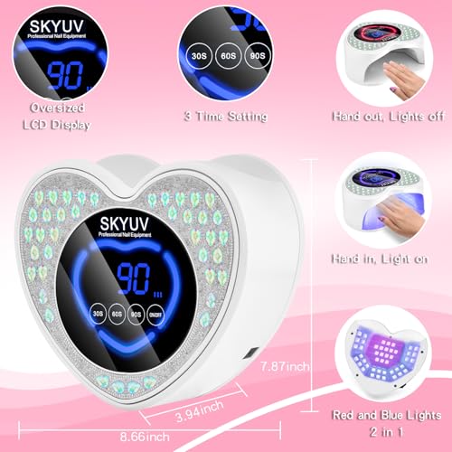 Rechargeable Cordless UV LED Nail Lamp for Gel Polish