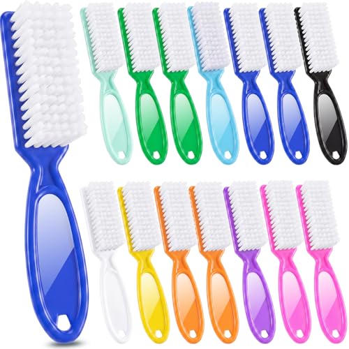 Patelai 15 Pieces Nail Brush Handle Grip for Fingernail Toe Scrub Cleaning - color: Mixed